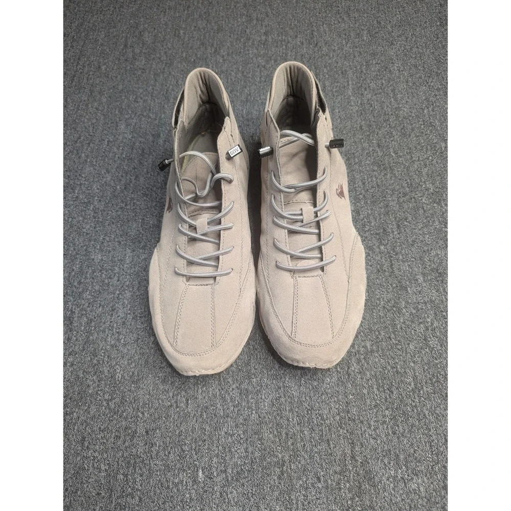 LDECK Mens High Top chukka Shoes Beige Tan Suede Sneakers Ram Logo Size 42‎